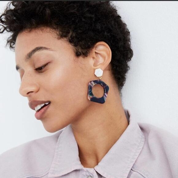 Madewell geometric drop earrings - Picture 2 of 3